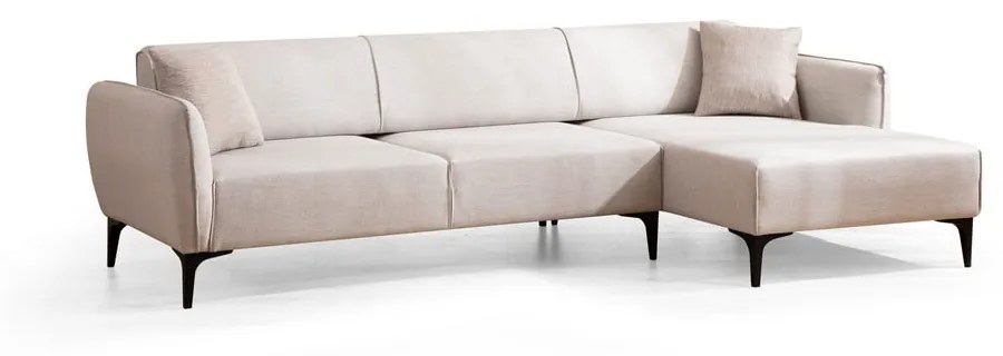 Biała sofa narożna Belissimo, prawy narożnik – Balcab Home