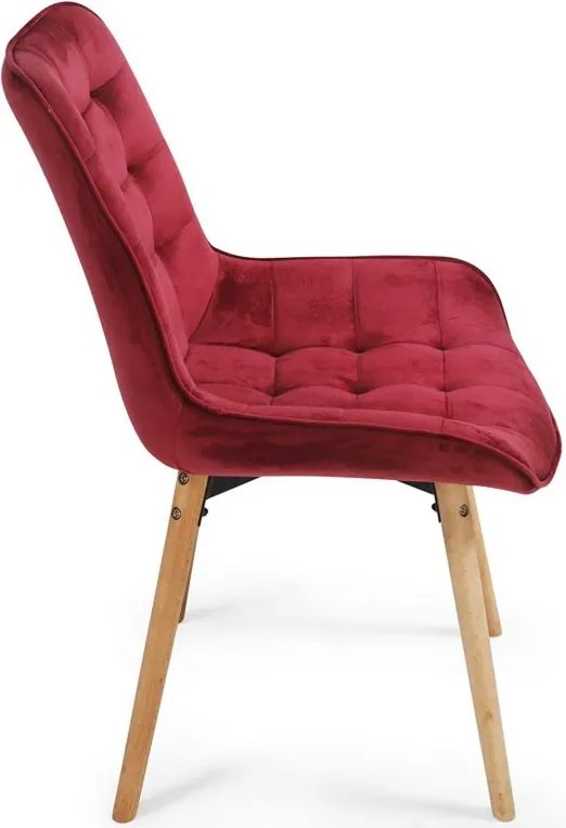 Zestaw krzeseł do jadalni, ciemnoczerwony, 2 szt