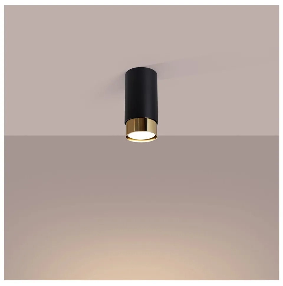 Lampa sufitowa w czarno-złotym kolorze Crown – Sollux