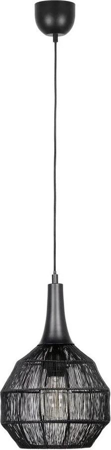 Lampa wisząca w kolorze matowej czerni z metalowym kloszem Soraya – Trio