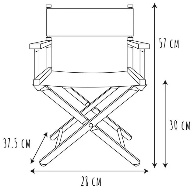 Składane krzesło reżyserskie dla dziecka F0-G17