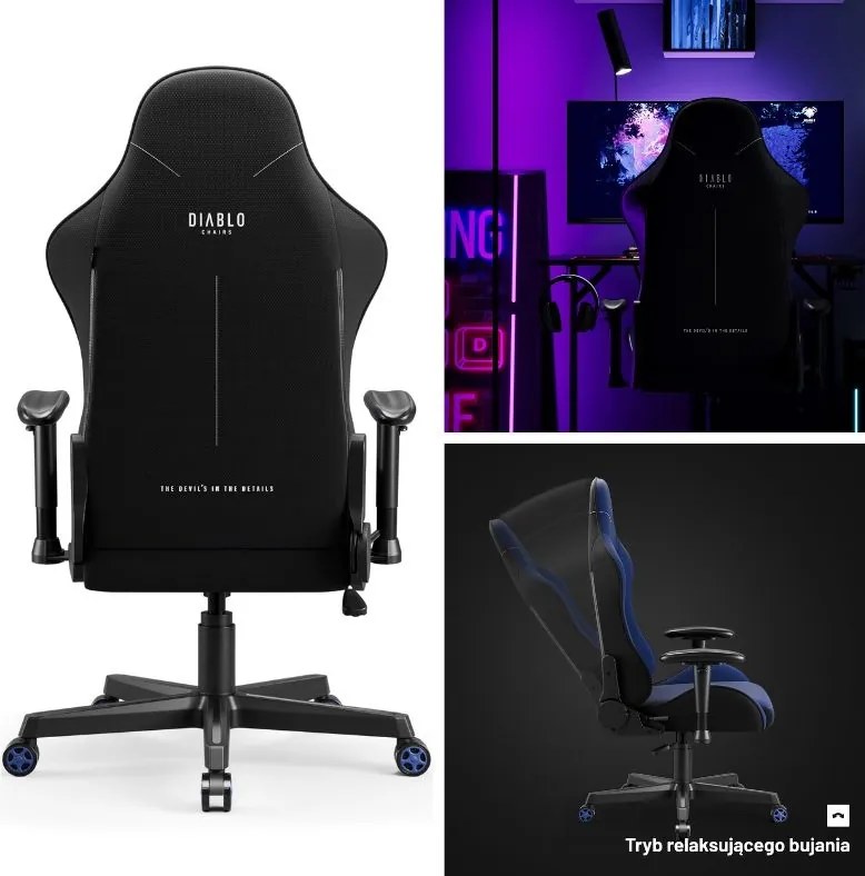 Fotel do gamingu Diablo X-Starter granatowy