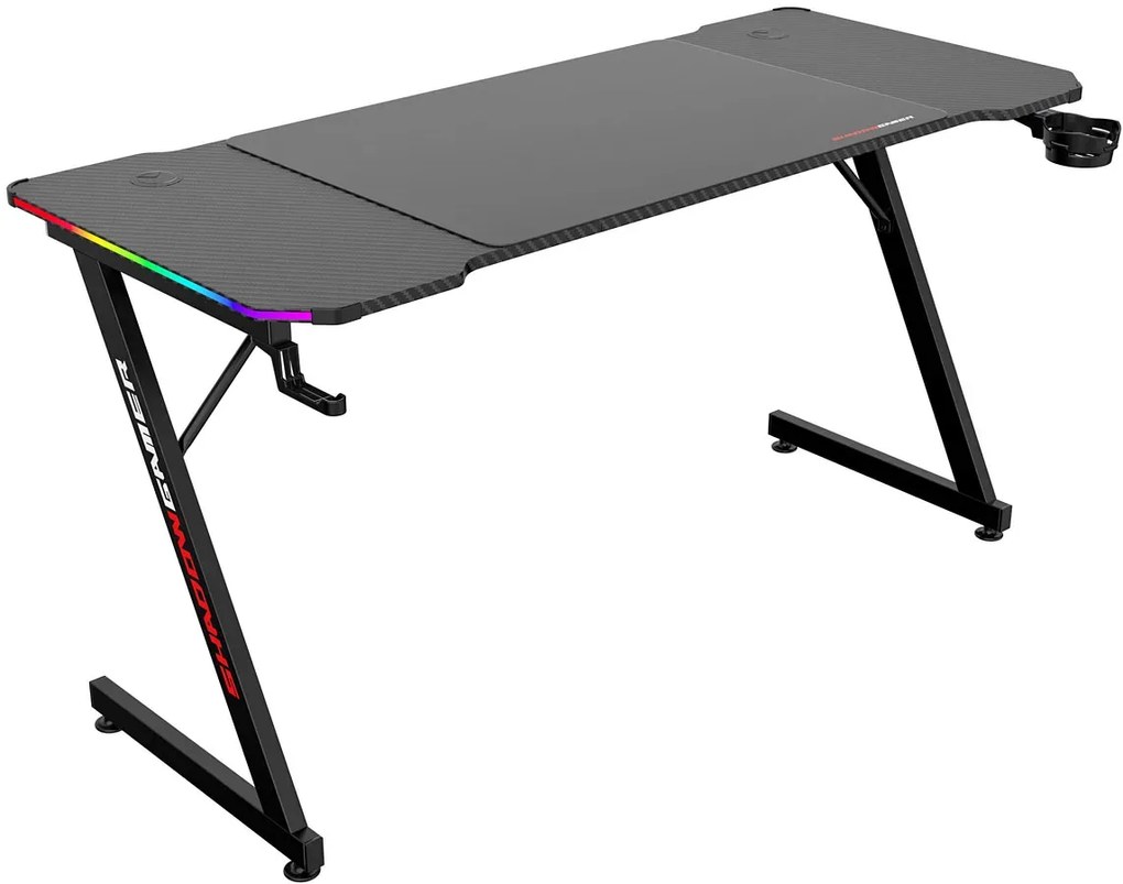 Biurko czarne gamingowe LED RGB L9-K96