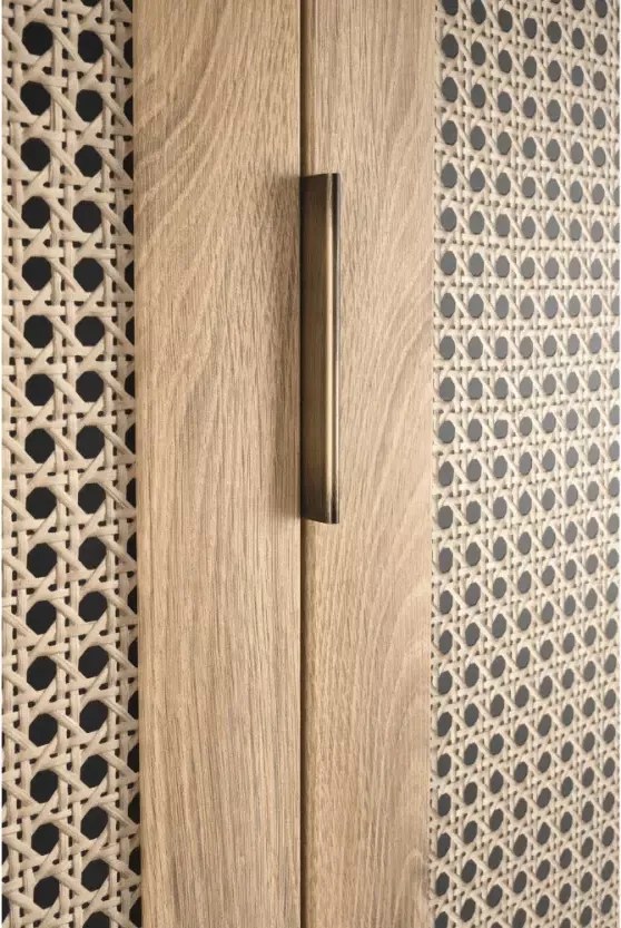 Designerska szafa CALVIRO S-1 w naturalnym odcieniu dąb artisan – idealna do wnętrz w stylu loft, boho i skandynawskim
