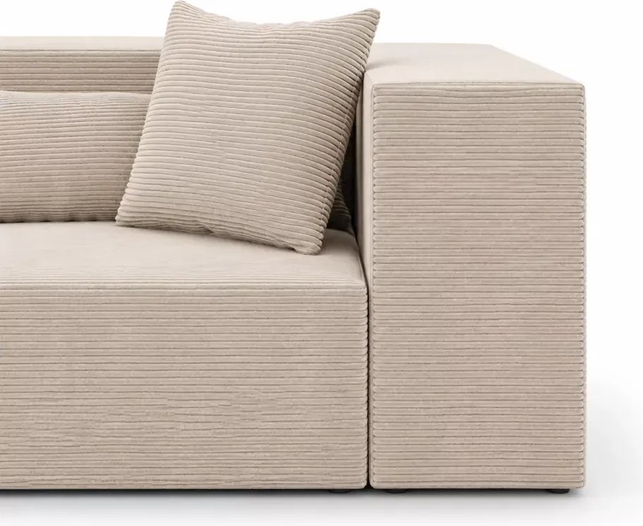 Kanapa modułowa 4-osobowa Terospito XL - nowoczesna sztruksowa sofa z poduszkami