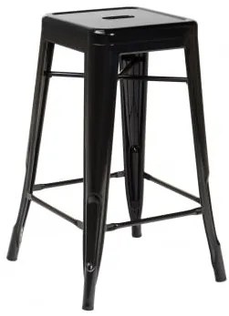 Wysokie, Sztaplowane Krzesło Stalowe Lix Czarna & ↑65 Cm - Sklum