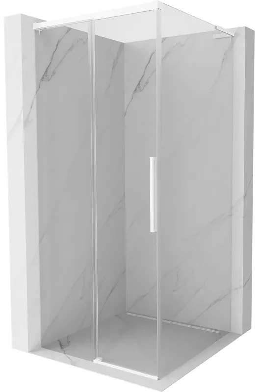Mexen Rox L kabina prysznicowa rozsuwana 100 x 100 cm, transparent, biała - 8C2L-100-100-20-00