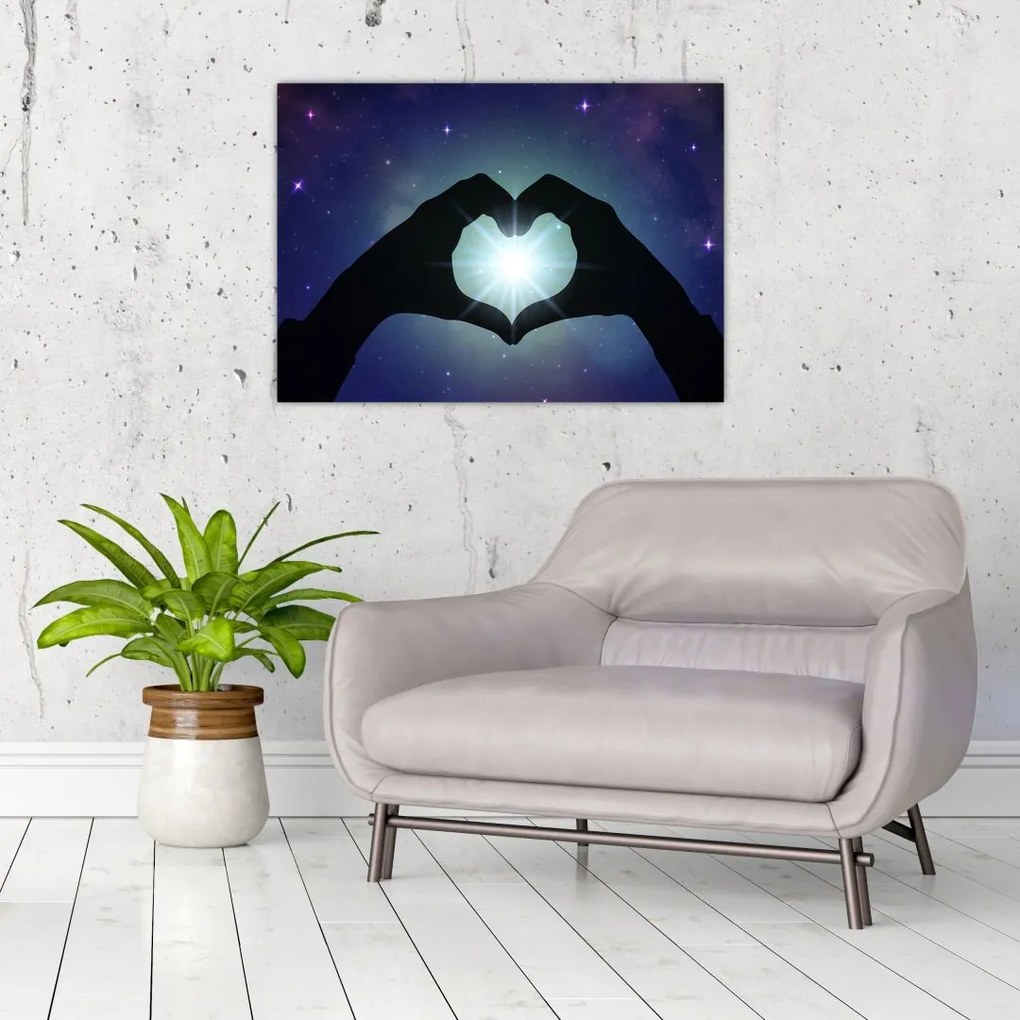 Obraz na szkle - Miłość symboliczna (70x50 cm)