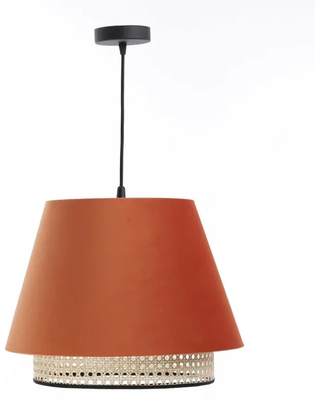 Czerwona stożkowa lampa wisząca boho - A343 F2-G81