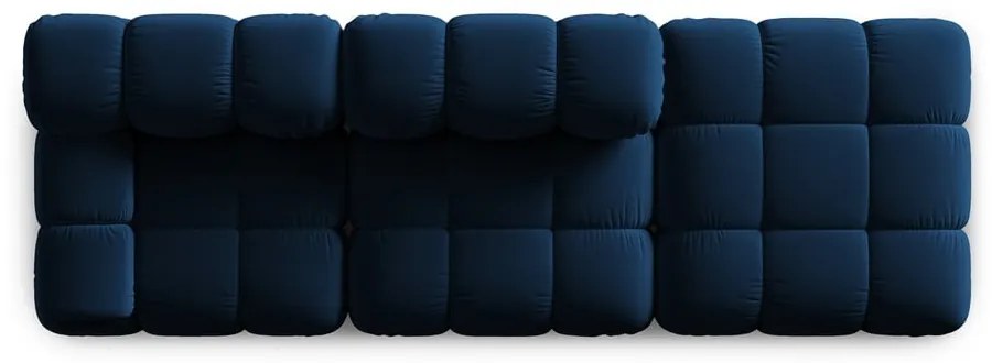 Niebieska aksamitna sofa 282 cm Bellis – Micadoni Home