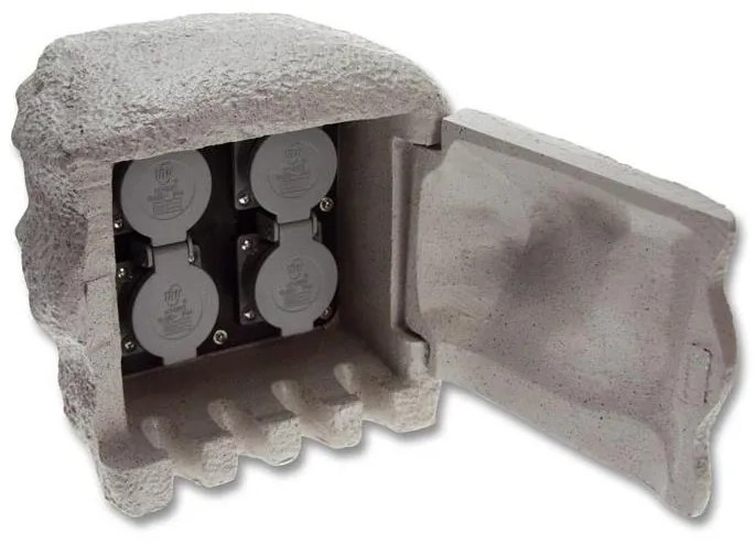 Ecolite XSTA-224G - Słup zewnętrzny 4 gniazda IP44