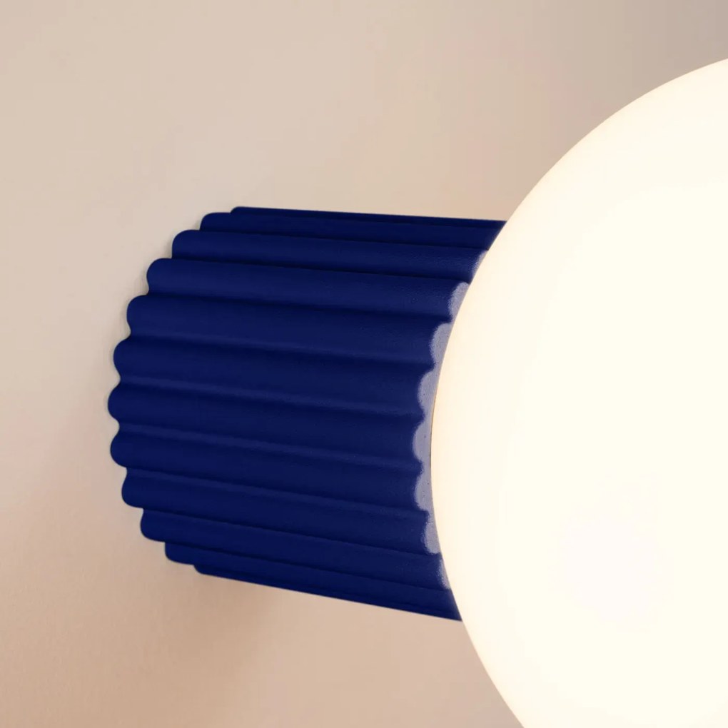 Kinkiet HALO ultramaryna IP44 ryflowany SOLLUX  LIGHTING
