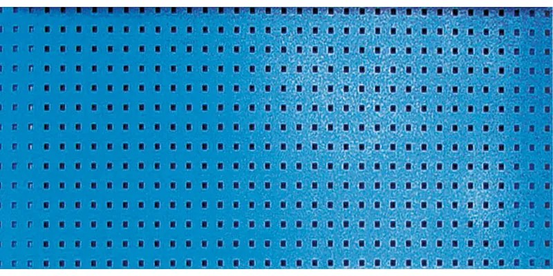 Perforowana ściana tylna do stołów warsztatowych GD, otwory 10 x 10 mm, raster 38 x 38 mm, niebieski