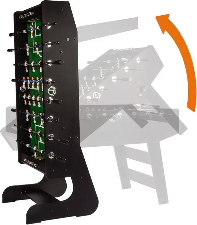 GAMESPLANET Stół piłkarski LIVERPOOL, 141x125x89 cm czarny