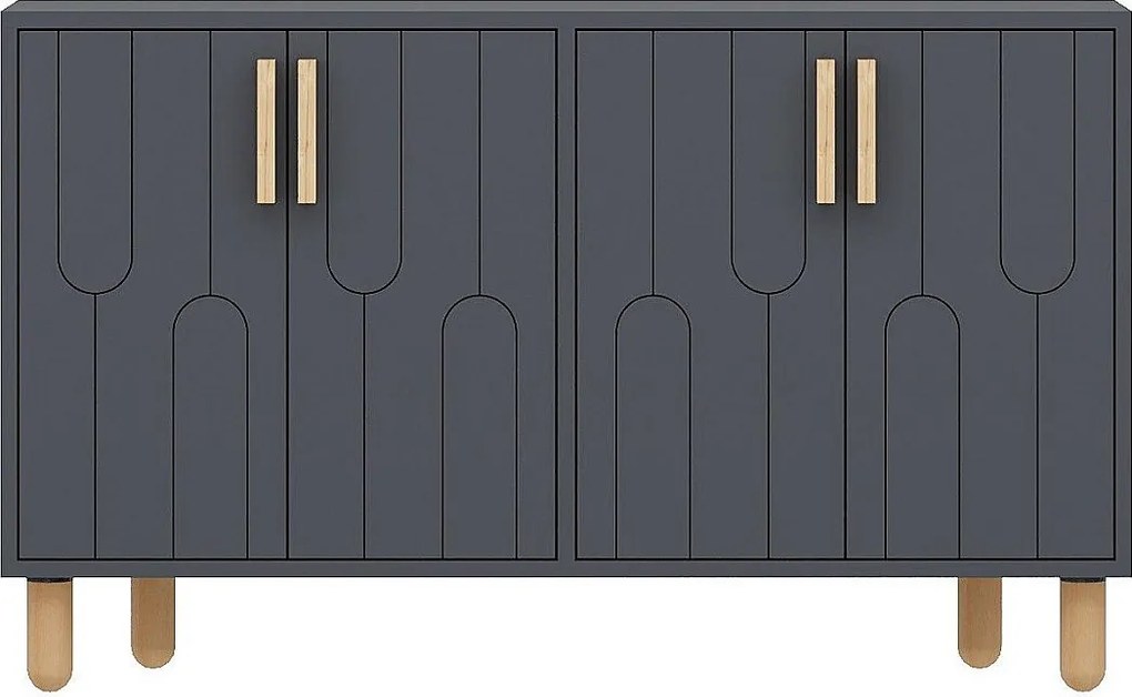 Komoda – 120 cm – Antracyt – Płyta wiórowa pokryta melaminą