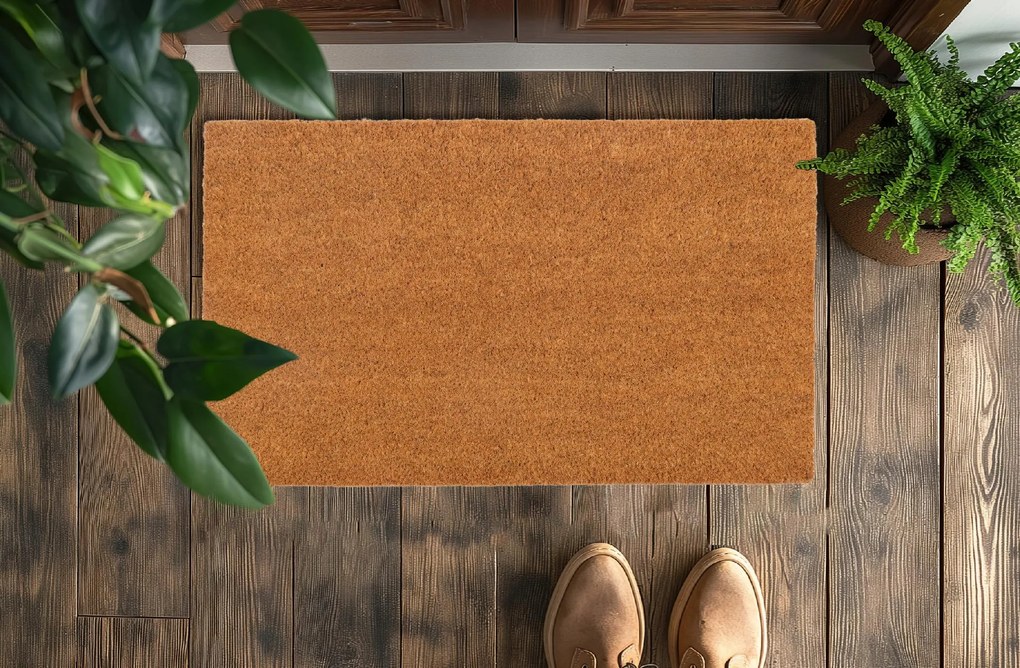 Wycieraczka kokosowa 45x75 cm naturalna antypoślizgowa do domu sklepu biura