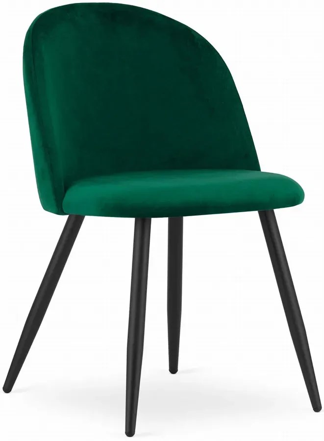 Zielone welurowe krzesło w stylu nowoczesnym G2-K01