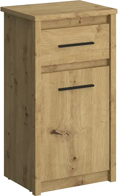 Wąska Klasyczna Komoda Dąb Artisan T0-W66