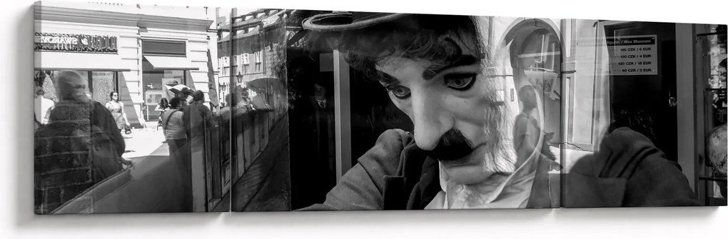 Obraz - Charles Chaplin w Pradze (170x50 cm)