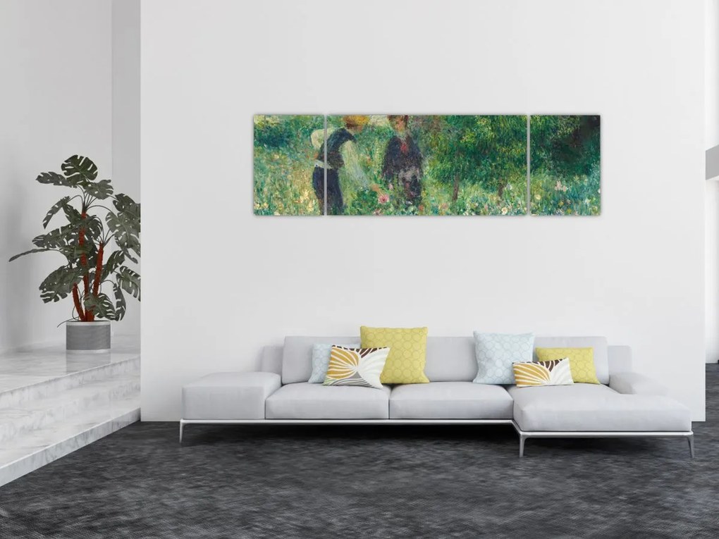 Obraz - Auguste Renoir, Picking Flowers, reprodukcje (170x50 cm)