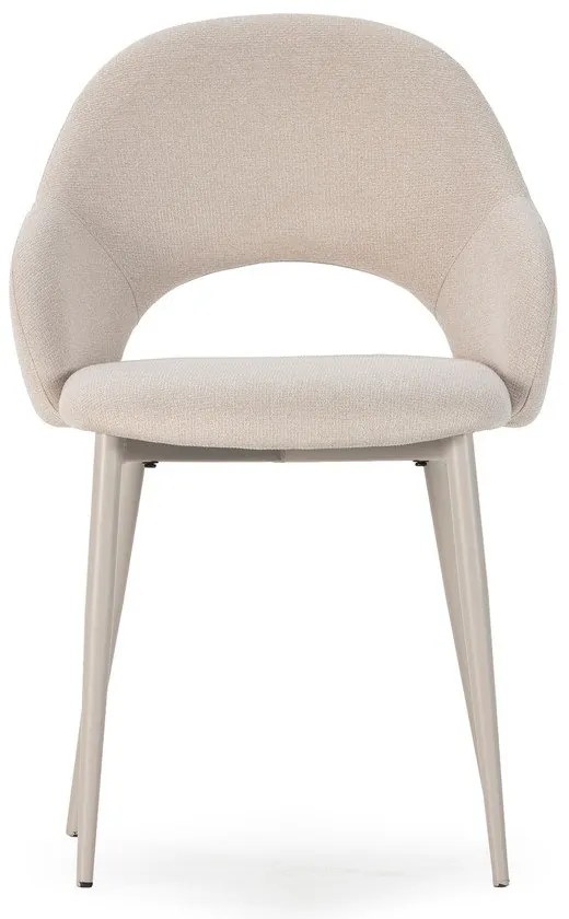 Beżowe tapicerowane krzesła zestaw 2 szt. Lia – Marckeric