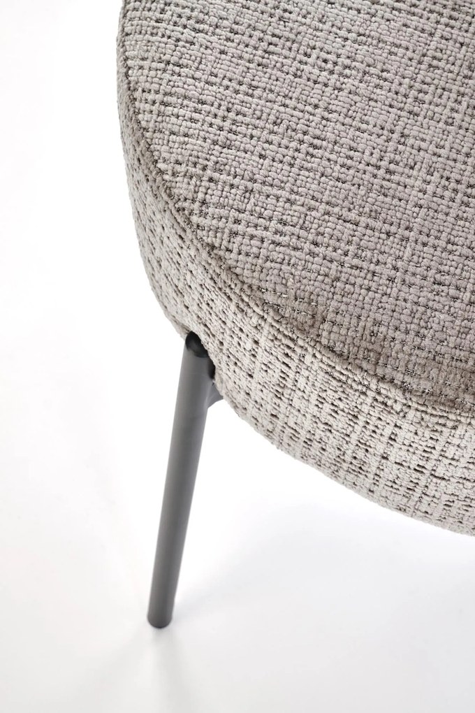 Krzesło tapicerowane tkanina szary popiel K590