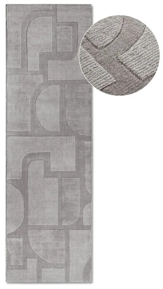 Szary wełniany chodnik tkany ręcznie 80x250 cm Alexis – Villeroy&amp;Boch
