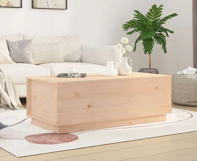 Naturalna drewniana ława ze schowkiem A2-A39