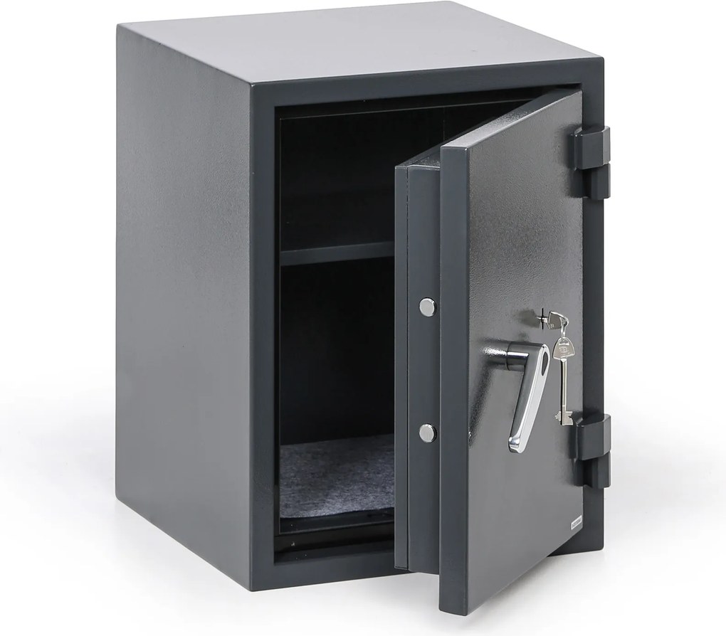 Ognioodporny sejf meblowy z zamkiem kluczowym, klasa S2, 580 x 440 x 435 mm