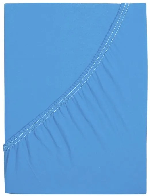 PrzytulneMieszkanie.pl Prześcieradło Jersey do dziecięcego łóżeczka EXCLUSIVE 70x140 cm niebieskie