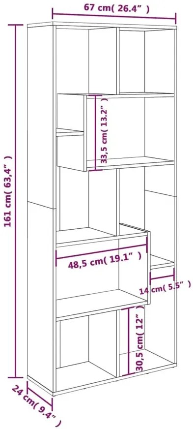 Otwarty regał na książki beton - Matic 3X
