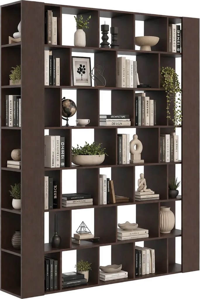 Duży regał na książki w stylu nowoczesnym wenge W8-L67