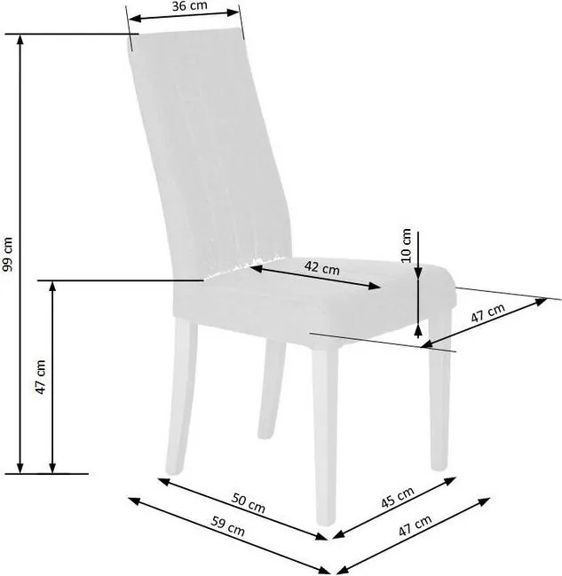 Tapicerowane krzesło na białych nogach Diego
