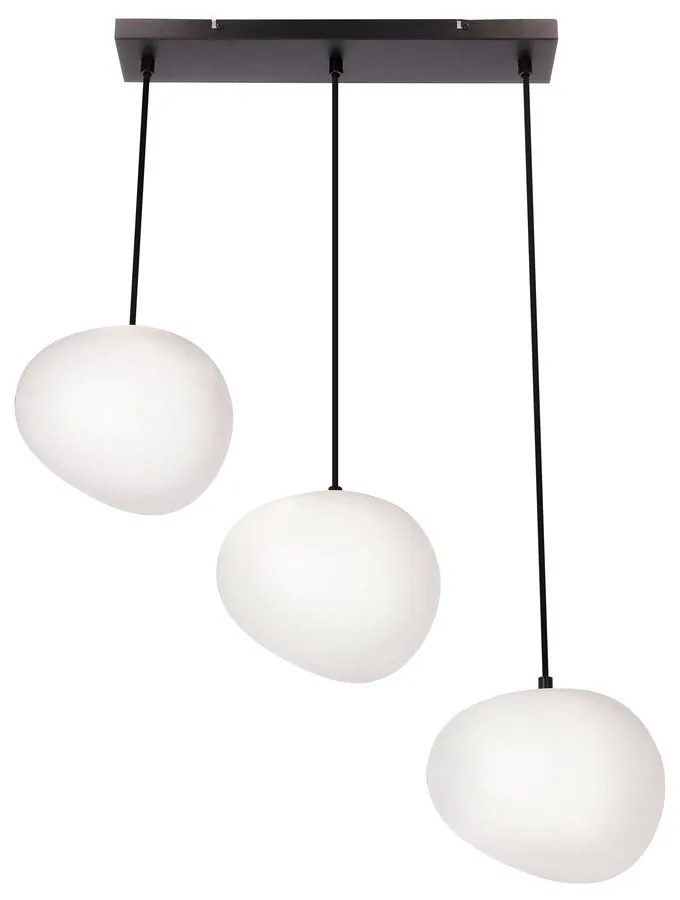 Czarno-biała lampa wisząca Stones – Candellux Lighting