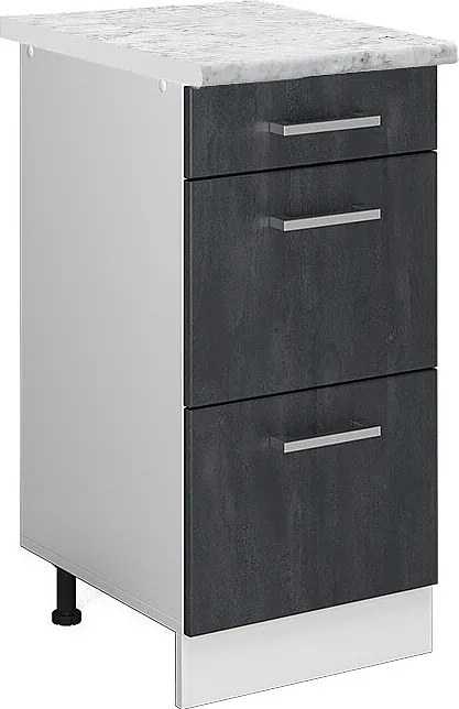 Szafka dolna do kuchni czarny beton 40x60x81.6 r-line