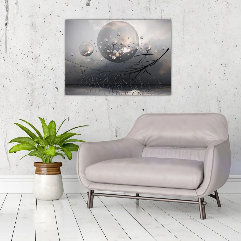 Obraz abstrakcyjnych kul (70x50 cm)