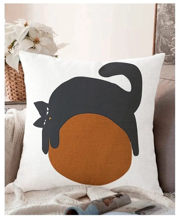 Poszewka na poduszkę z domieszką bawełny Minimalist Cushion Covers Kitty, 55x55 cm