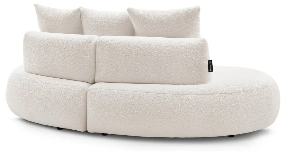 Biała sofa z materiału bouclé 260 cm Saint-Germain – Bobochic Paris