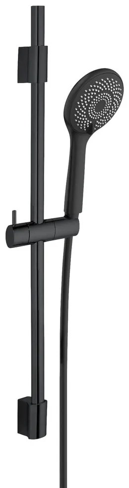 Czarny zestaw prysznicowy ze stali nierdzewnej 70 cm Water Saving – Wenko