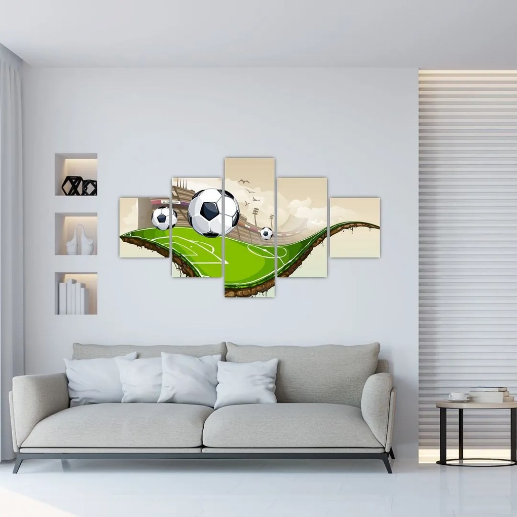 Obraz - Boisko do piłki nożnej (125x70 cm)