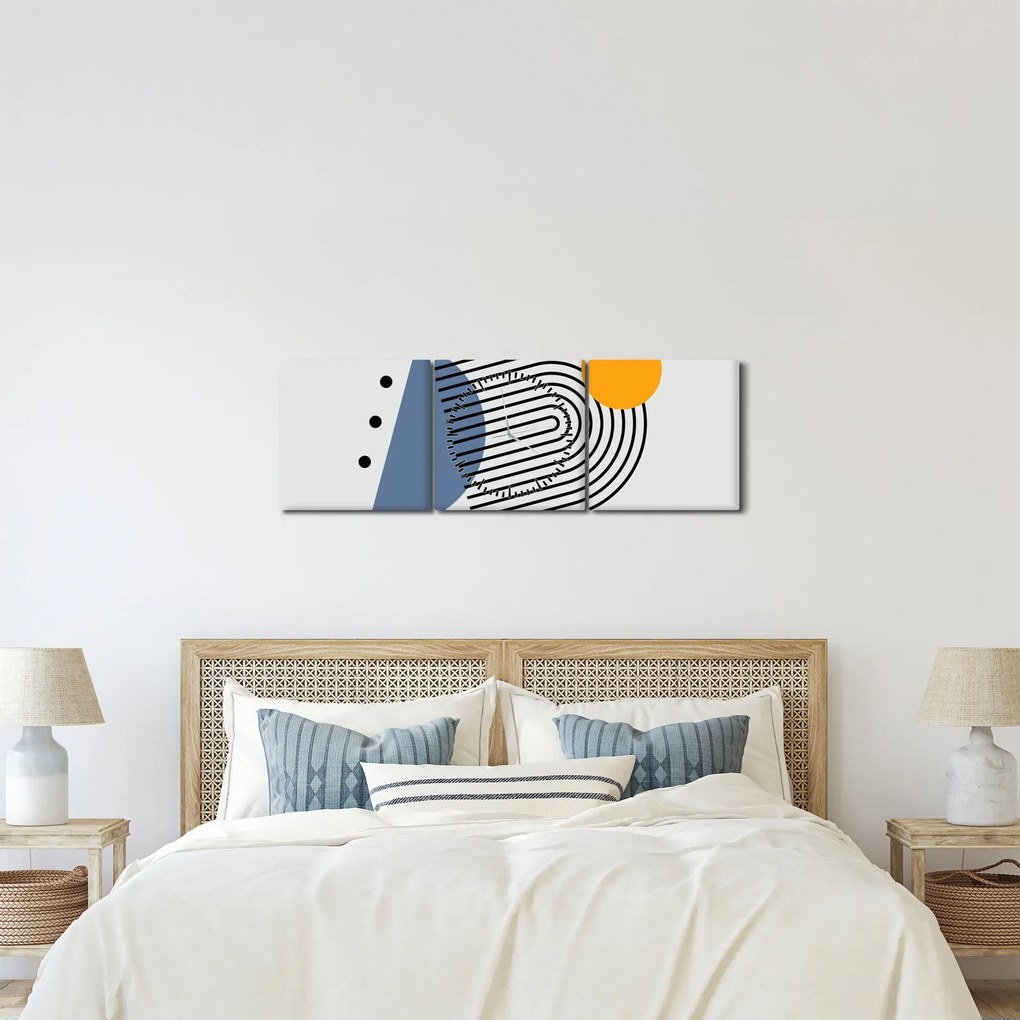 Obraz - Minimalistyczna abstrakcja N⁰2 (z zegarem) (90x30 cm)