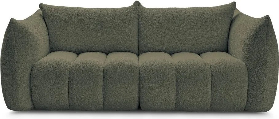 Zielona sofa z materiału bouclé 234 cm Azra – Bobochic Paris
