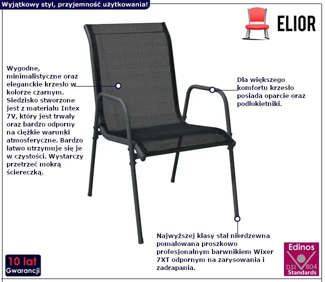 Zestaw dwóch lekkich krzeseł ogrodowych - Malno