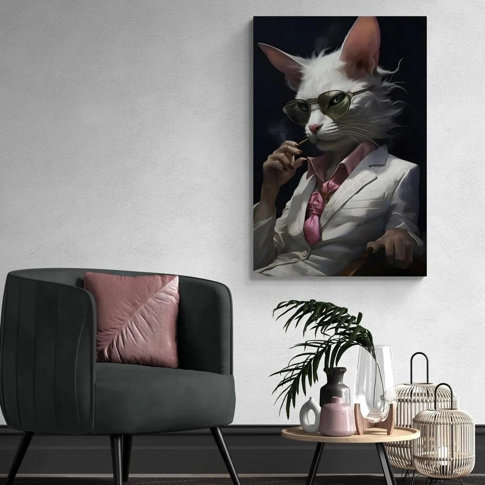 Obraz zwierzęcy gangster kot