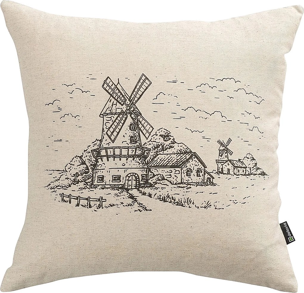Poszewka na poduszkę Countryside Windmill 45x45 cm