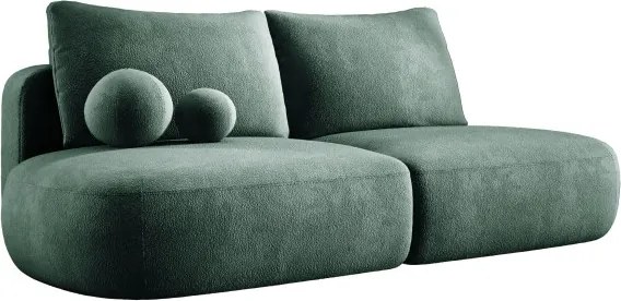Sofa BLOOM Kanapa z funkcja spania i pojemnikiem w tkaninie APHRODITE 13 kolor ZIELONY
