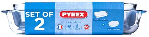 Zestaw szklanych naczyń żaroodpornych Pyrex, 2szt., 2,7 l + 2,2 l