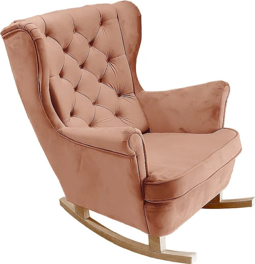 Fotel Relax z Tapicerowanym Siedzeniem i Podłokietnikami, Fotel TV 102x81x95cm Pudrowy róż_29830