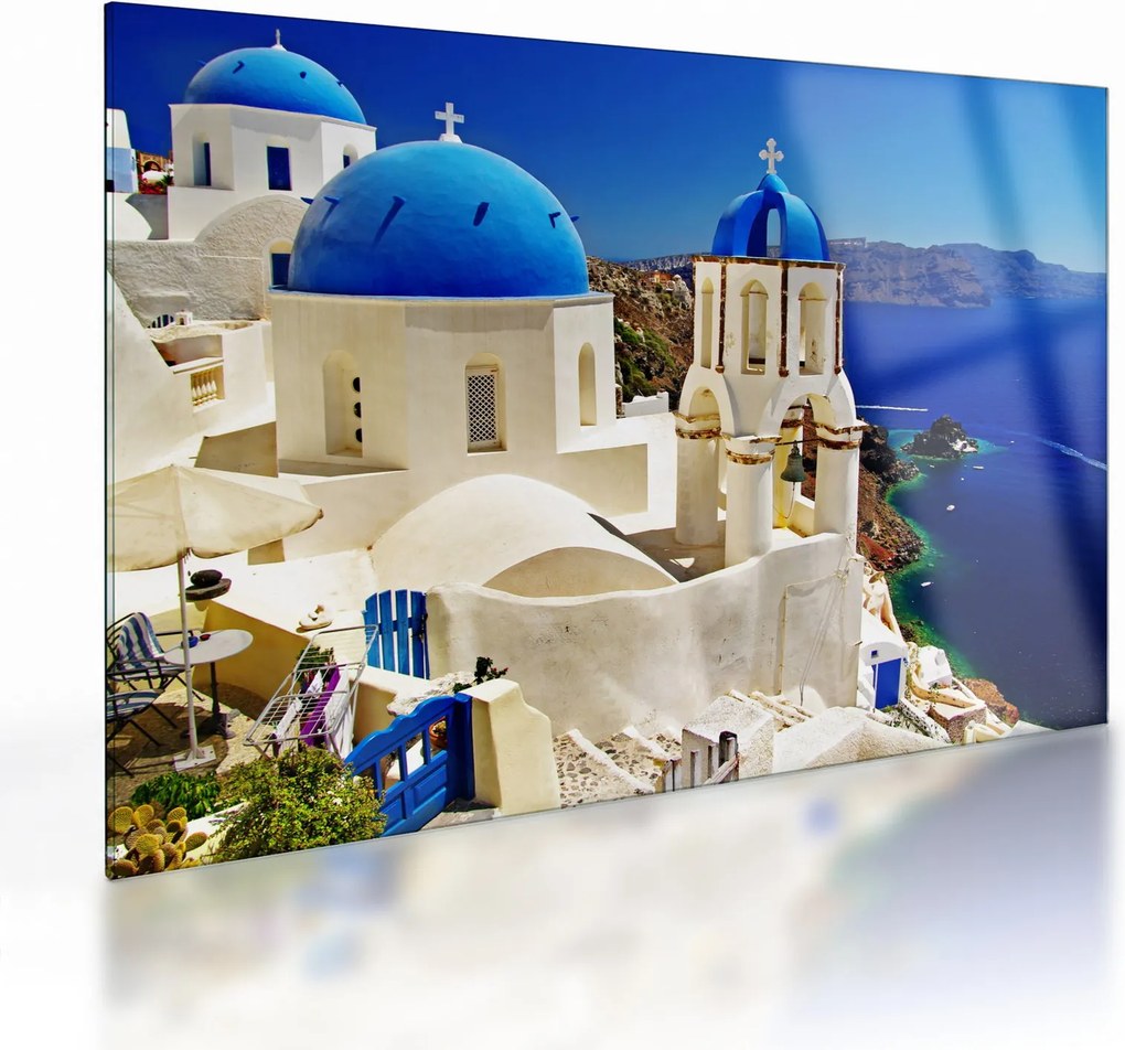 Obraz na szkle - Santorini, Grecja (70x50 cm)