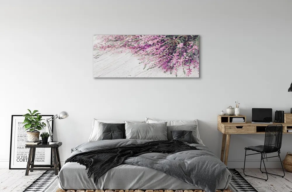 Duży obraz na płótnie Kwiaty na Deskach